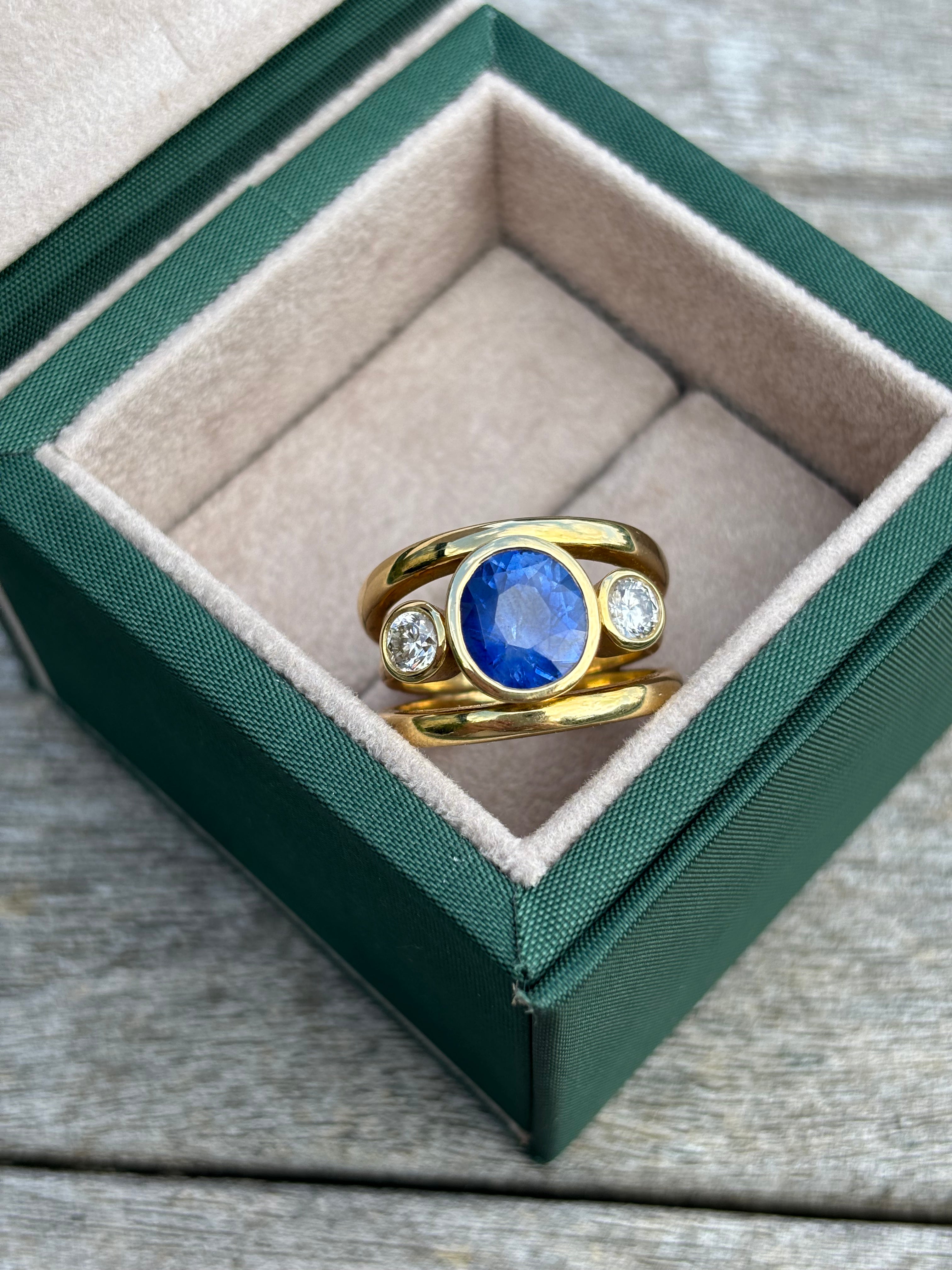 Minka Les Trois Vallées Sapphire & Diamond Ring | The Cut London