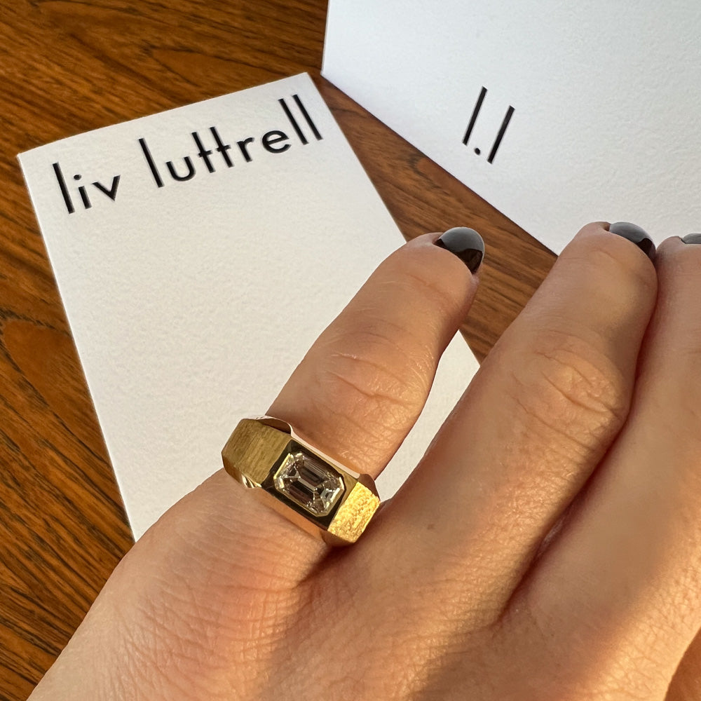  Geometric Diamond Ring by Liv Luttrell | The Cut London