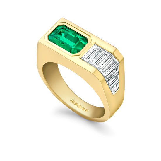 Hattie Rickards Emerald & Baguette Cut Diamond Ring | The Cut London