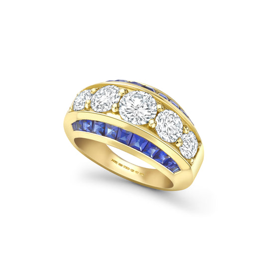 Hattie Rickards Chunky Diamond & Sapphire Ring | The Cut London