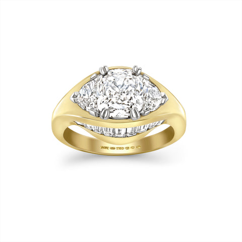 Hattie Rickards Three Stone Diamond Ring