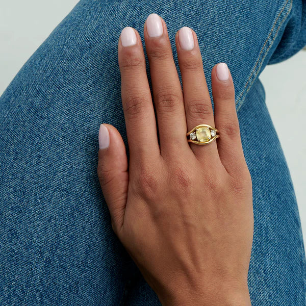 Minka Yellow Sapphire & Diamond Mermaid Ring