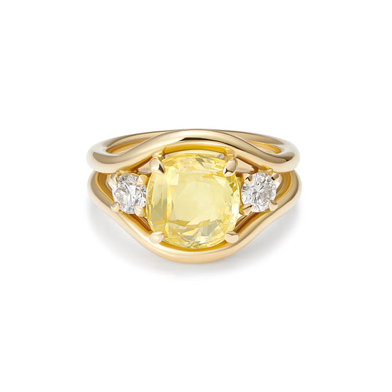 Minka Yellow Sapphire & Diamond Mermaid Ring | The Cut London