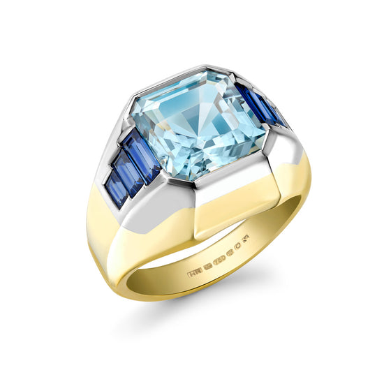Hattie Rickards Aquamarine & Sapphire Ring | The Cut London