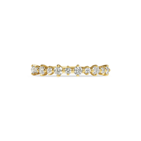Rachel Boston Alternating Round Diamond Wedding Ring