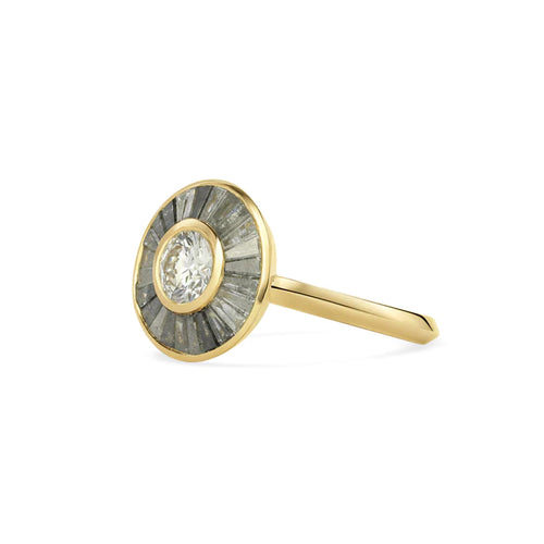  Grey Halo Diamond Ring | The Cut London