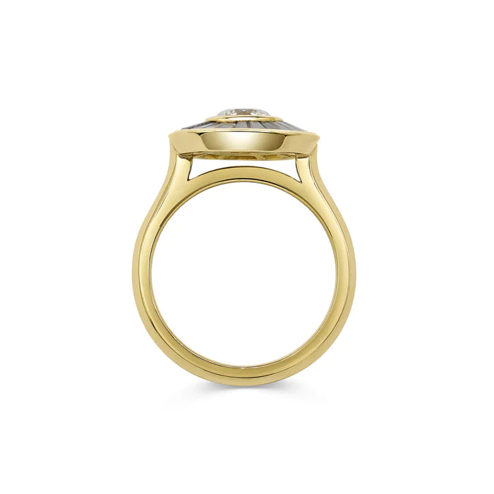 Rachel Boston Grey Halo Diamond Ring