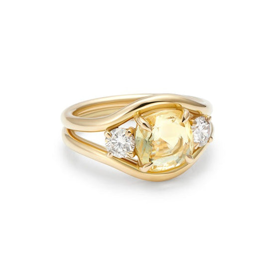 Minka Yellow Sapphire & Diamond Mermaid Ring | The Cut London