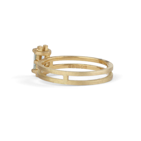 Aquamarine Mini Prism Ring | The Cut London