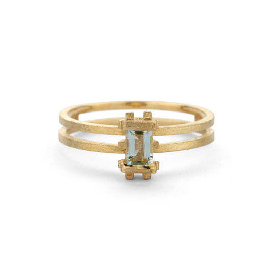 Aquamarine Mini Prism Ring | The Cut London