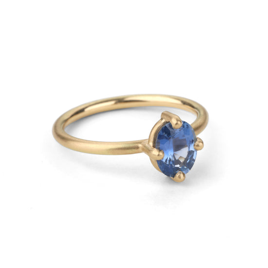 Shimell & Madden Oval Blue Sapphire Solo Ring | The Cut London