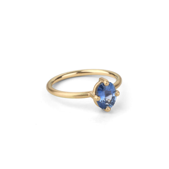 Shimell & Madden Oval Blue Sapphire Solo Ring | The Cut London