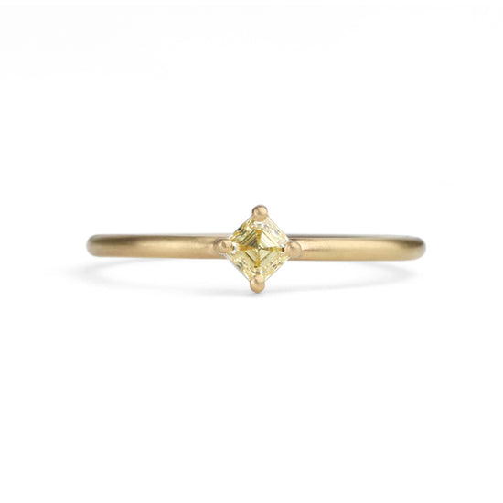 Shimell & Madden Yellow Diamond Asscher Solo Ring | The Cut London