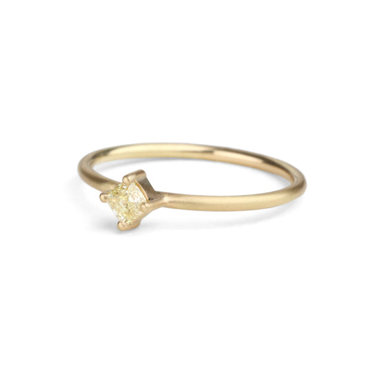 Shimell & Madden Yellow Diamond Asscher Solo Ring | The Cut London