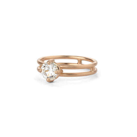 Shimell & Madden Diamond Round Split Solo Ring | The Cut London