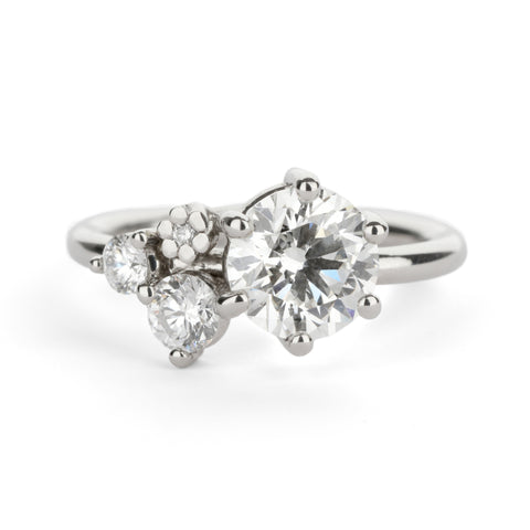 Shimell & Madden Platinum and Diamond Asterism Ring