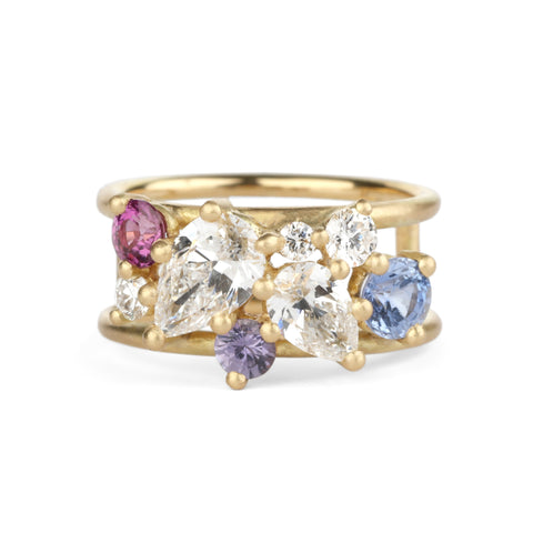 Shimell & Madden Birthstone Cluster Ring