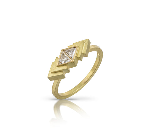 Shivani Chorwadia Trillion Cut Diamond Pichola Ring