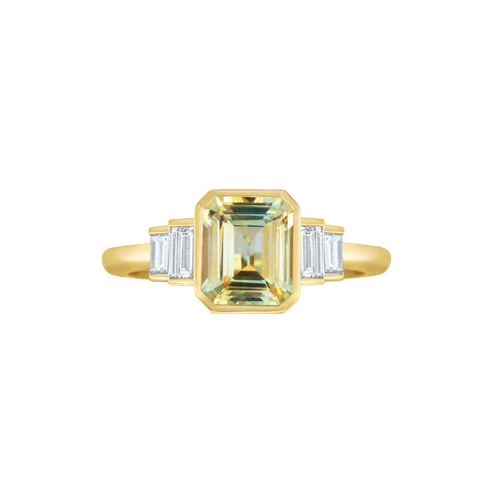 Gee Woods Natural Lemon Yellow Sapphire and Diamond Ring | The Cut London