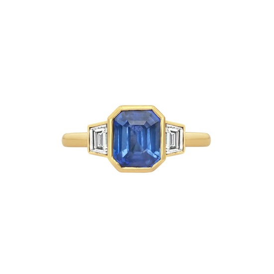 Gee Woods Sapphire and Trapezoid Diamond Ring | The Cut London