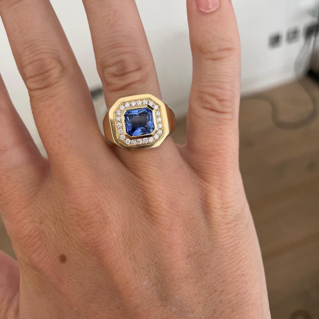  Blue Sapphire and Diamond Ring by Minka Jewels | The Cut London