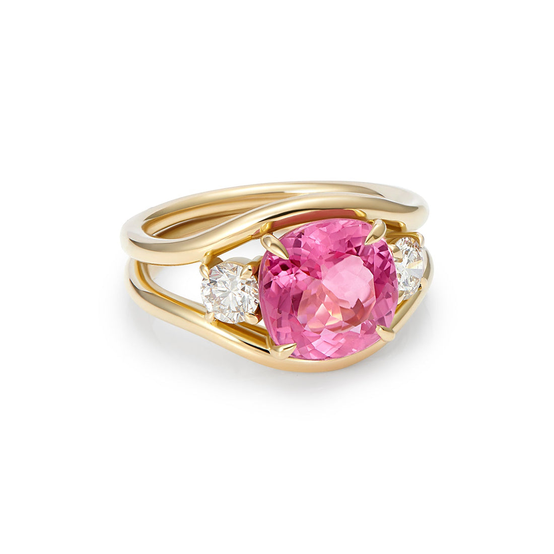 Pink tourmaline and white diamond ring by Minka Jewels | The Cut London