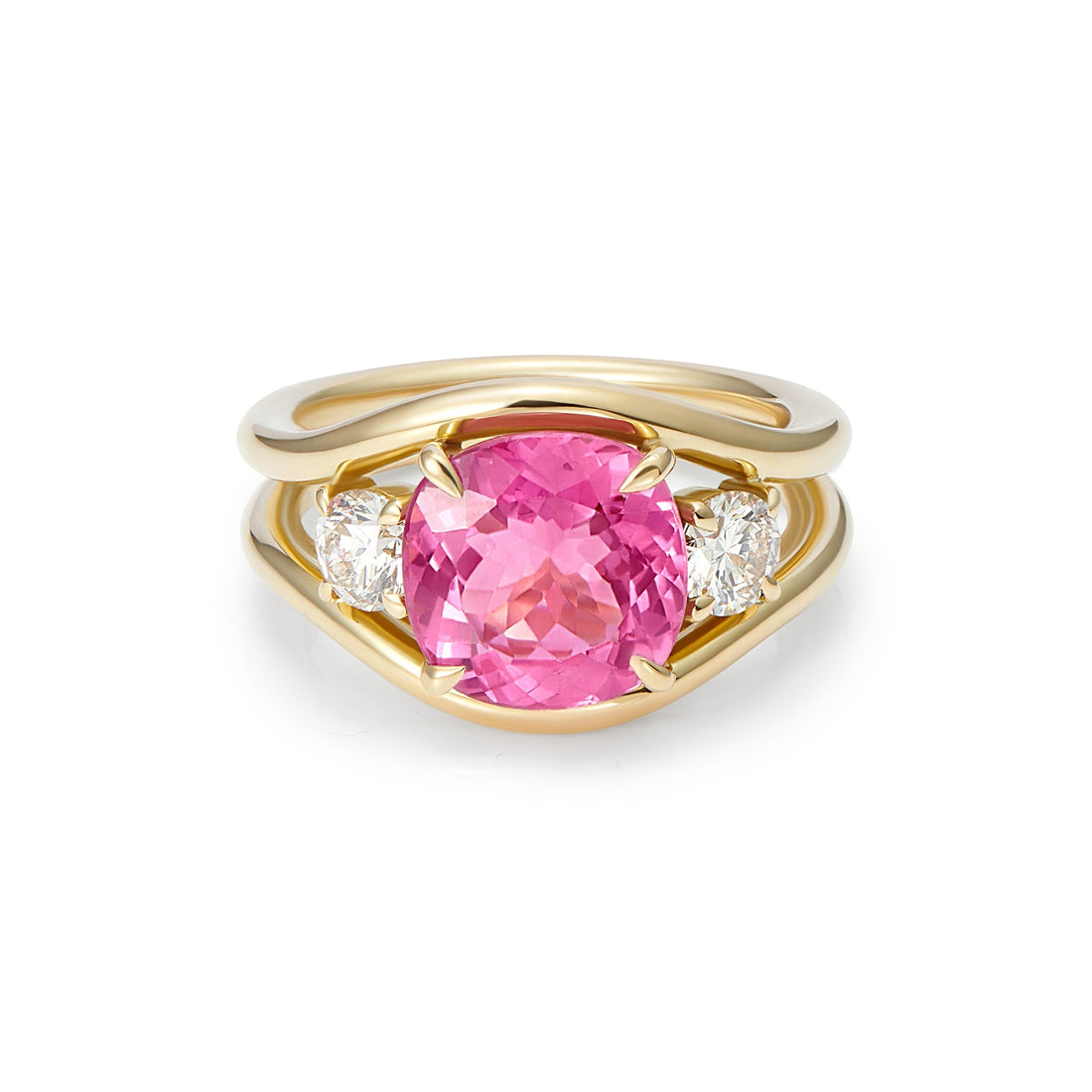 Pink tourmaline and white diamond ring by Minka Jewels | The Cut London