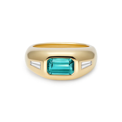 Minka Teal Tourmaline and Diamond Ring