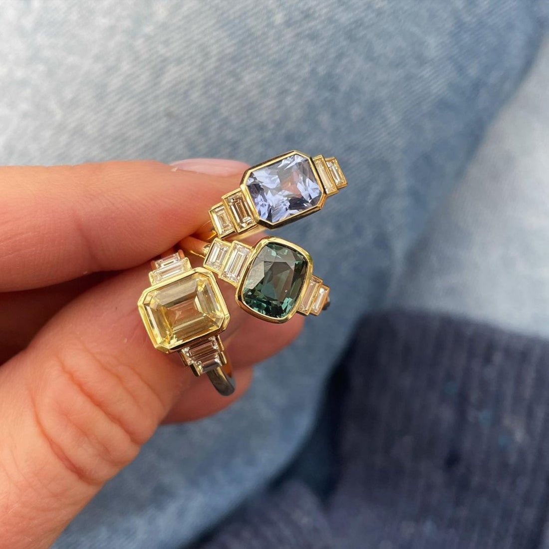  Natural Lemon Yellow Sapphire and Diamond Ring by Gee Woods | The Cut London