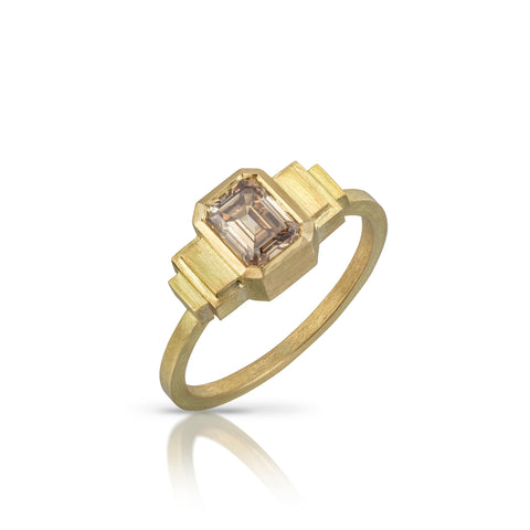 Shivani Chorwadia Cognac Diamond Strata Ring