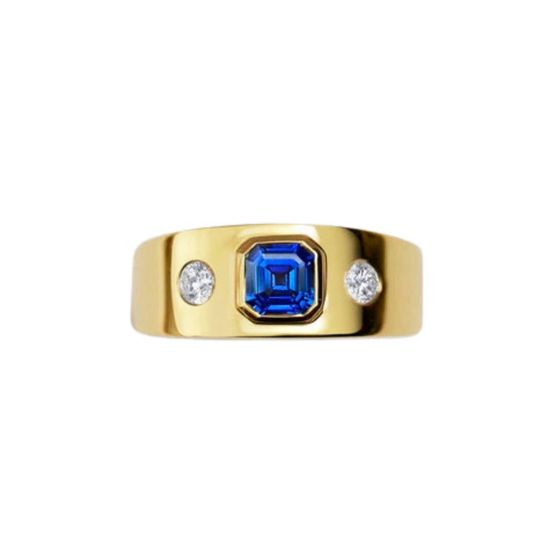  Wide band sapphire and diamond ring by Gee Woods | The Cut London