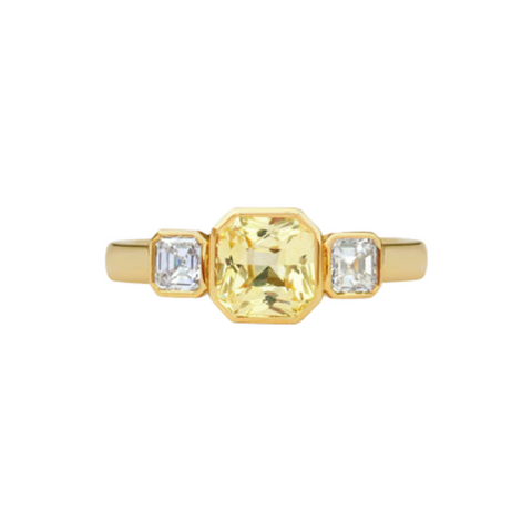 Gee Woods Yellow Sapphire and Diamond Ring