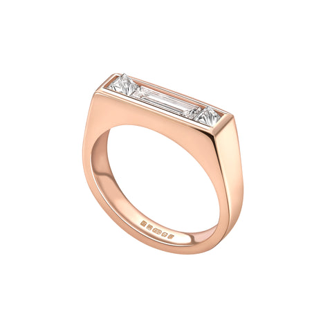Emma Franklin Minimal Rose Gold Engagement Ring
