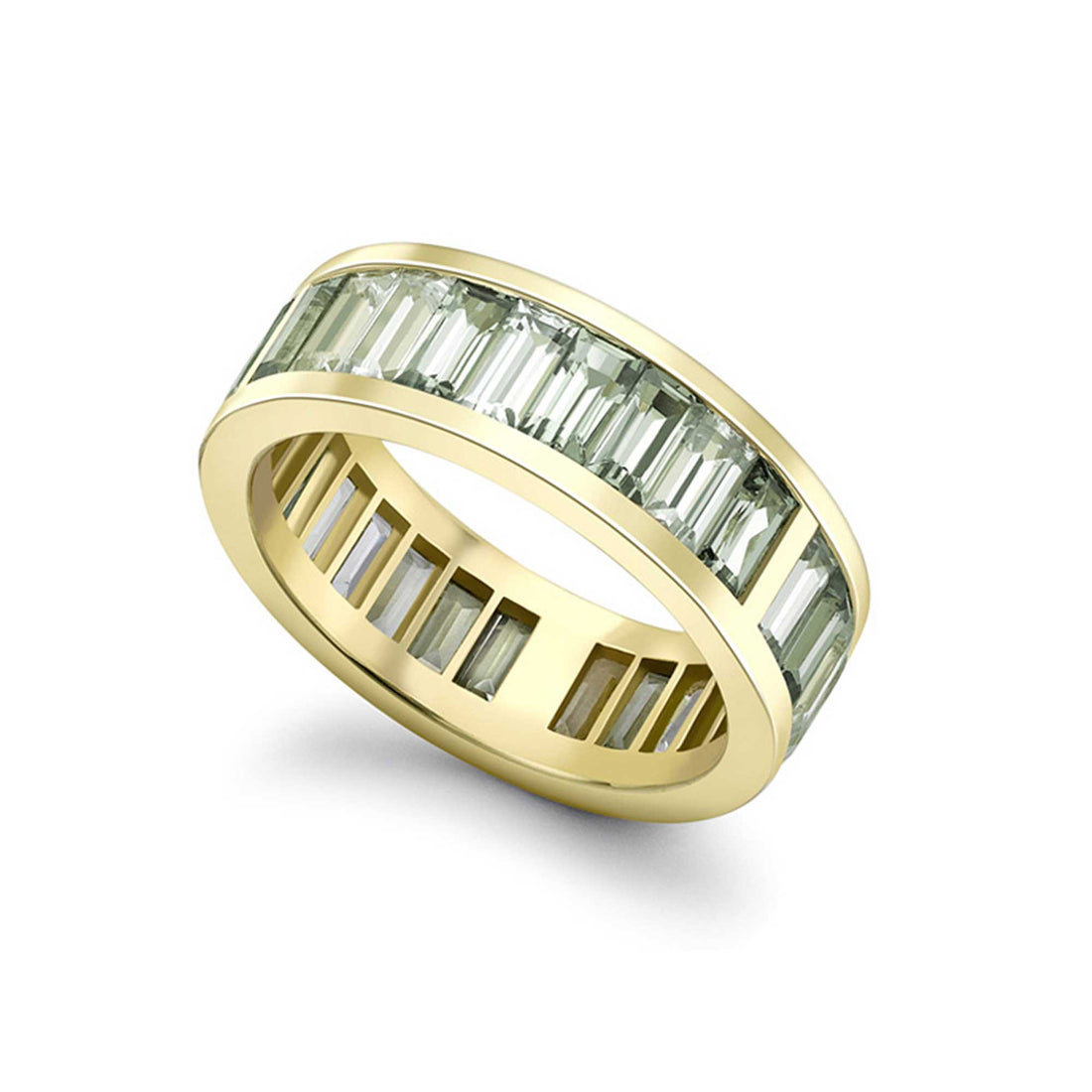 Pale Green Sapphire Eternity Ring by Emma Franklin | The Cut London