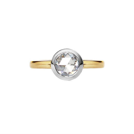 Gee Woods Mixed Metal Modern Diamond Solitaire Ring | The Cut London
