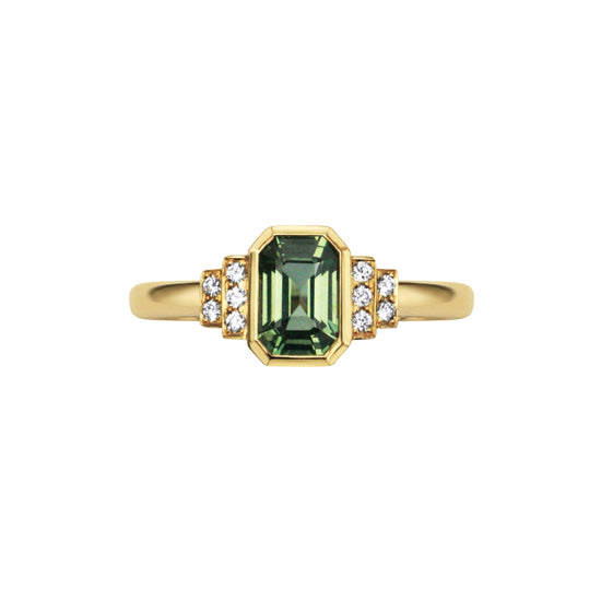 Gee Woods Olive Green Sapphire Ring | The Cut London