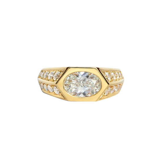 Gee Woods Oval Diamond Chunky Ring | The Cut London