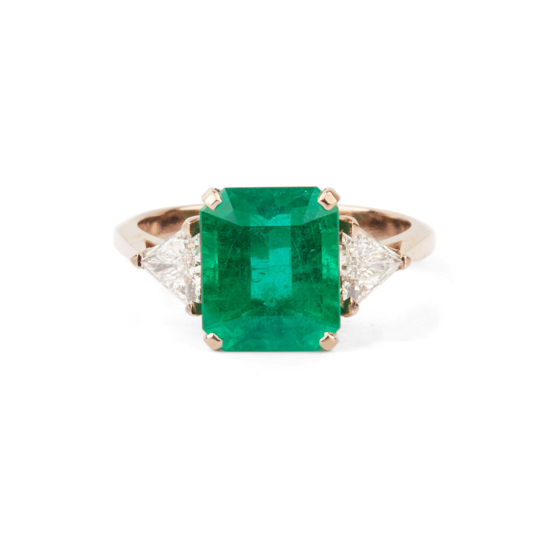  Large Emerald and Diamond Deco Ring by Guy & Max | The Cut London
