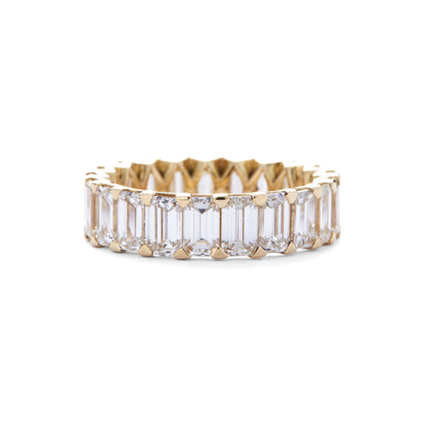 Guy & Max Modern Eternity Diamond Baguette Ring