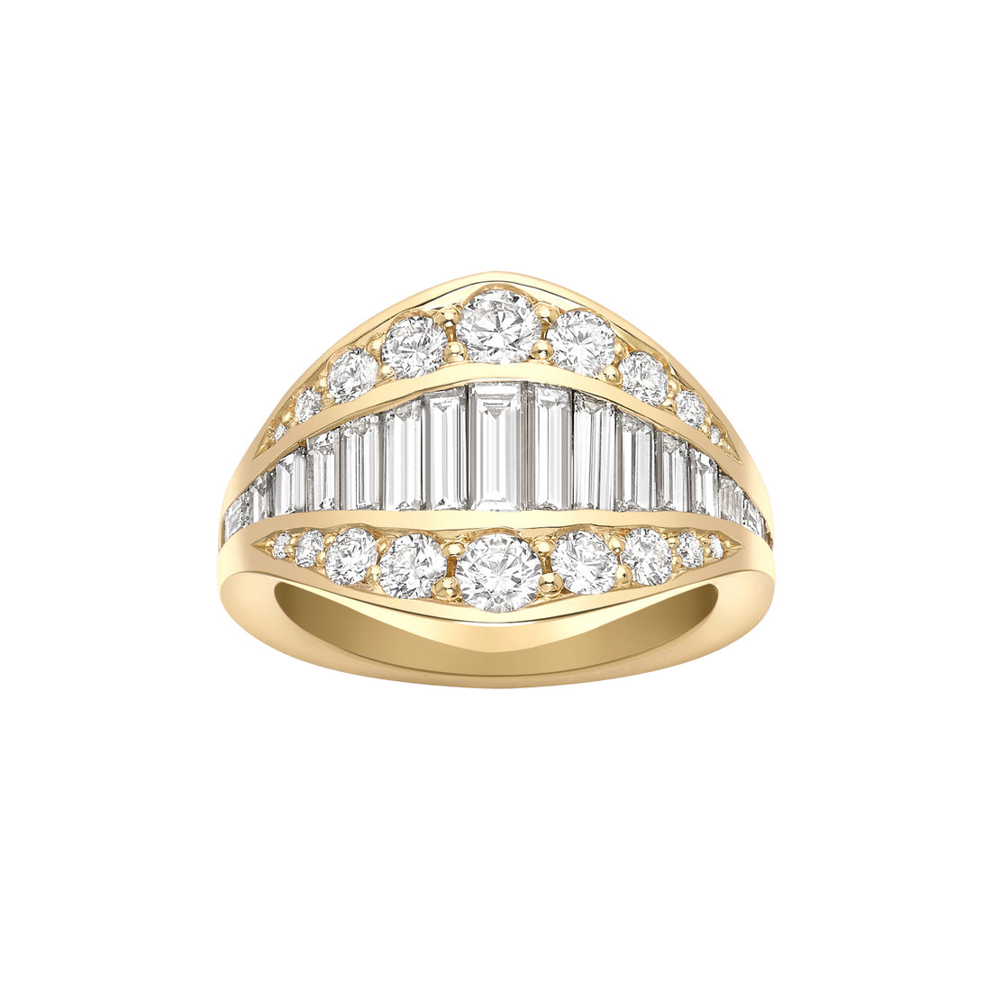  Baguette Diamond Wide Band Ring by Hattie Rickards | The Cut London
