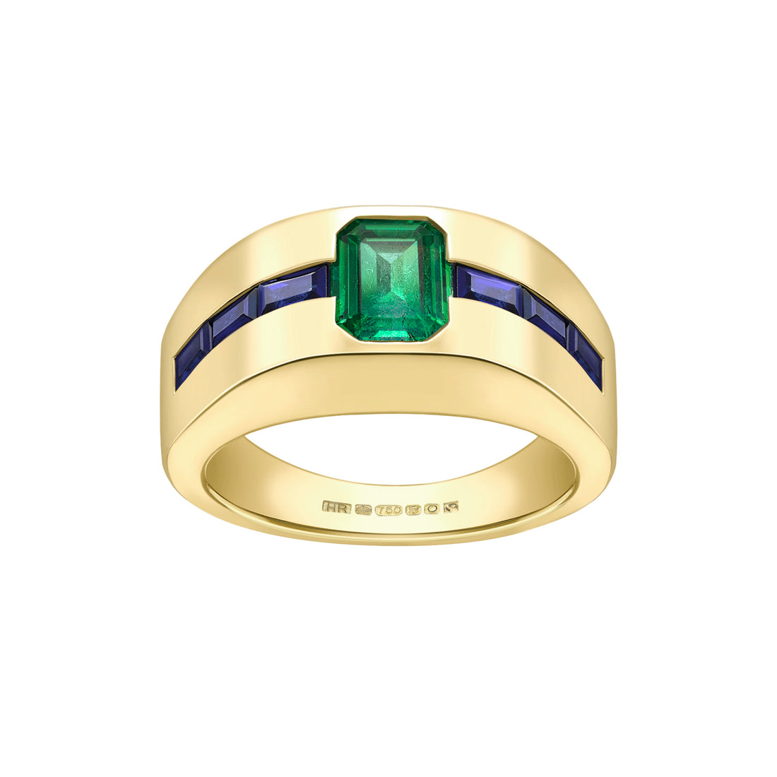  Channel Set Sapphire & Emerald Ring by Hattie Rickards | The Cut London