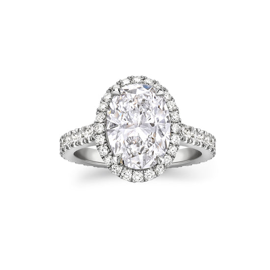 Hattie Rickards Oval Halo Diamond Ring | The Cut London