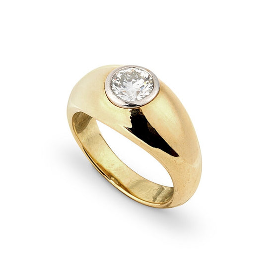 Jessie Thomas Heavy Gold & Diamond Bombé Ring | The Cut London
