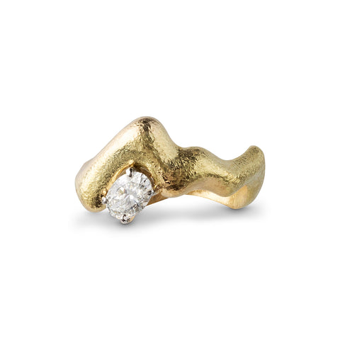 Jessie Thomas Sculptural Ring with Oval Diamond