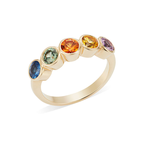 Lily Kamper Five Sapphire Rainbow Ring | The Cut London