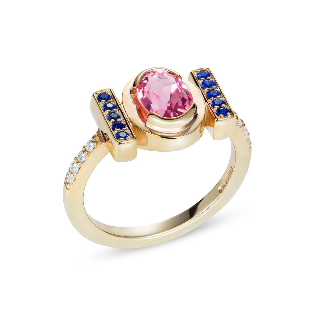  Pink Tourmaline Geometric Ring by Lily Kamper | The Cut London