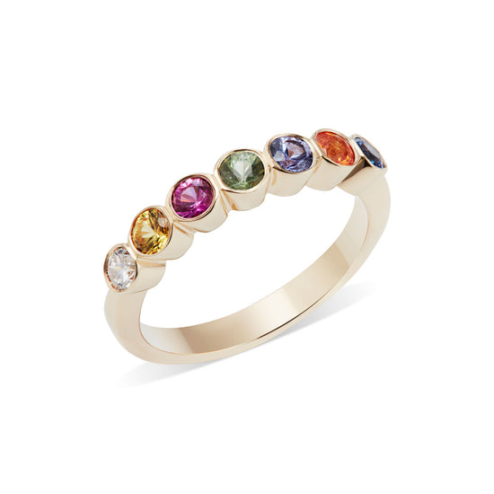 Lily Kamper Seven Stone Sapphire Rainbow Ring | The Cut London