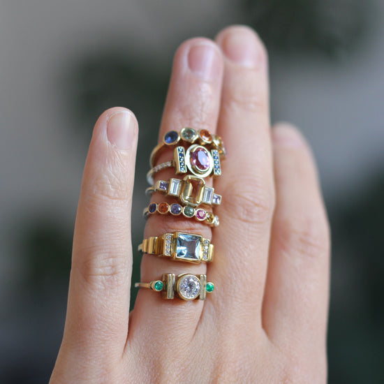 Lily Kamper Seven Stone Sapphire Rainbow Ring | The Cut London
