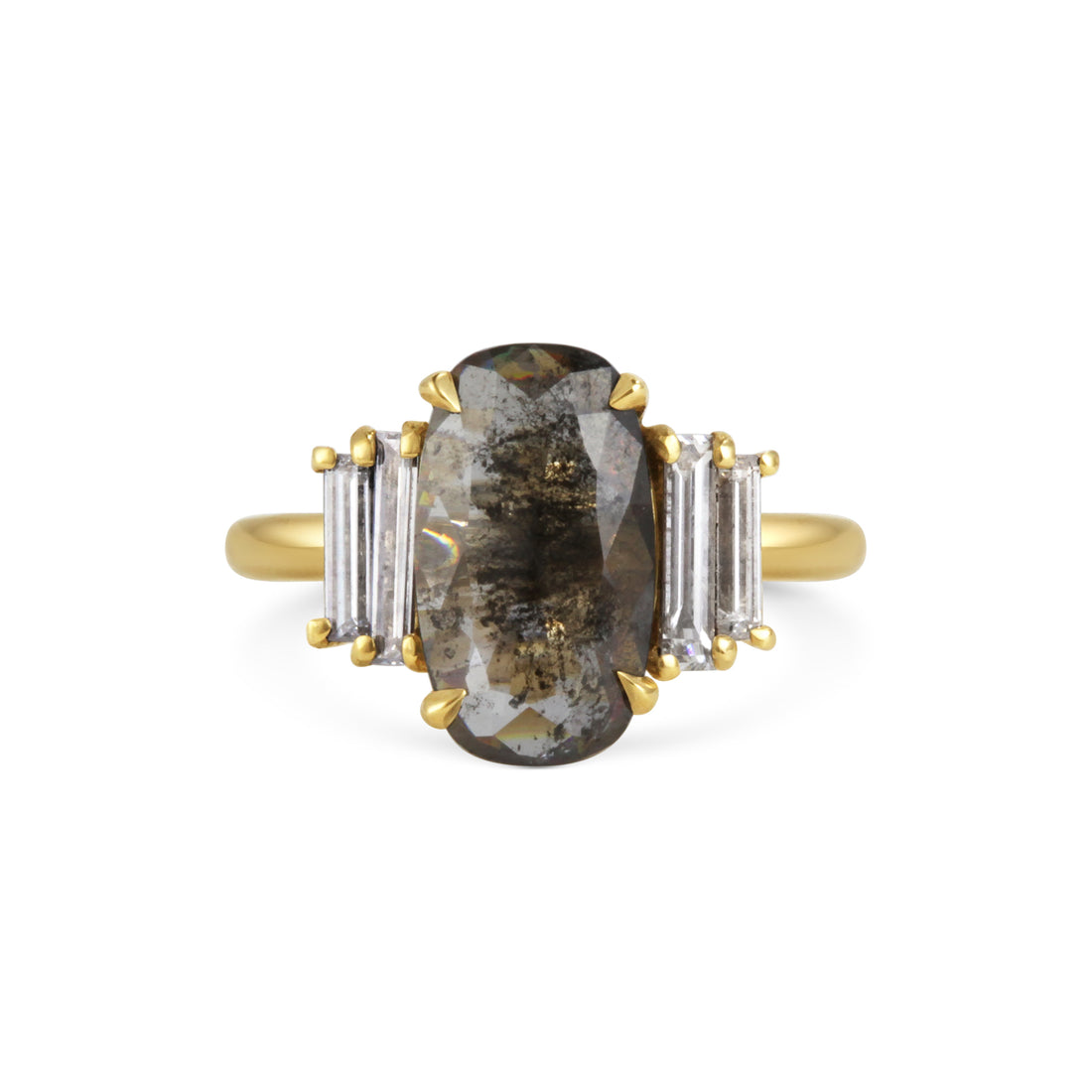  Large Stormy Grey Diamond Ring by Michelle Oh | The Cut London