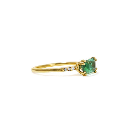 Michelle Oh Mint Green Tourmaline & Diamond Ring | The Cut London